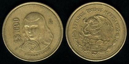 1000 pesos, 1988, 542