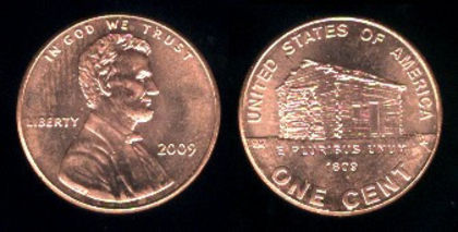 1 cent, 2009, comem. nasterea lui Lincoln, 269