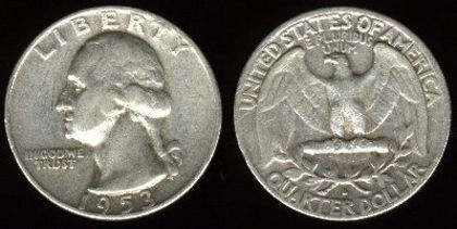 25 centi, 1936, George Washington, 282