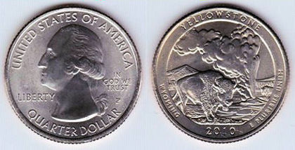 25 centi, 2010, Yellowstone, 968