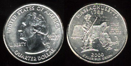 25 cent, 2000, Massachusetts, 893