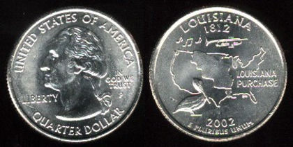 25 cent, 2002, Lousisiana, 889