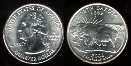 25 cent, 2006, North Dakota, 887
