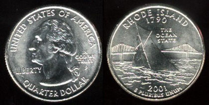 25 centi, 2001, Rhode Island, 775