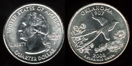 25 centi, 2008, Oklahoma, 947 - America de Nord si Arhipelagul Caraibean