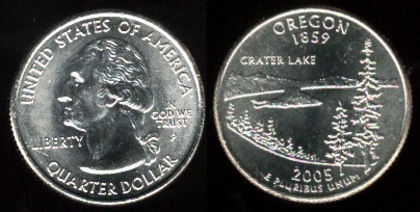 25 centi, comem. statul Oregon, 104-2