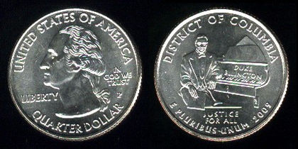 25 cents, 2009,comem.Columbia, 104-5