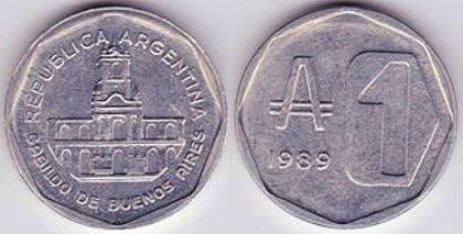 1 austral, 1989, 865 - America de Sud