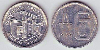 5 australi, 1989, 809 - America de Sud