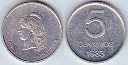 5 centavos, 1983, 864 - America de Sud