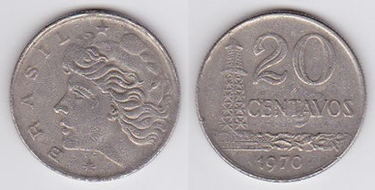 20 centavos, 1970, Brazilia, 690