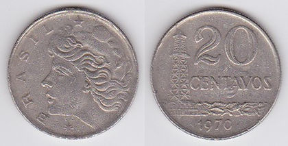 20 centavos, 1970, Brazilia, 690