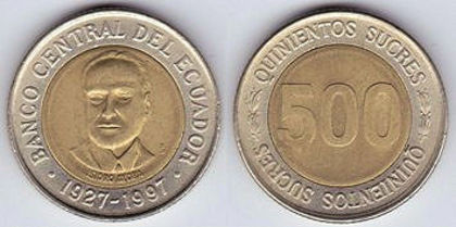 500 sucres, Isidro Ayola, 1997, 855