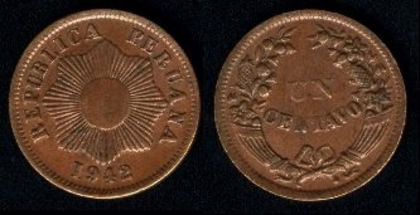 1 centavo, Peru, 1942, 151