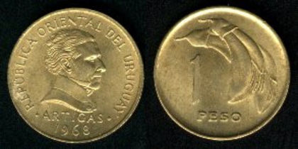 1 peso, 1968, Artigas, 765