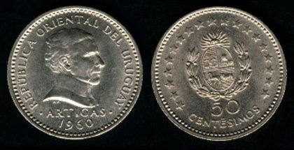50 centesimos, 1960, Artigas, 770
