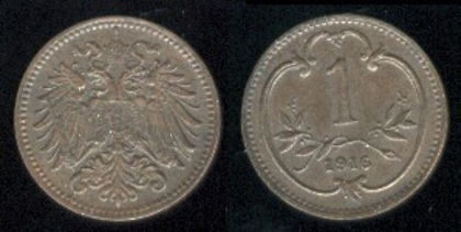 1 heller, Austria, 1912, 509 - Europa