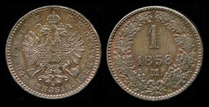 1 kreuzer, Austria, 1860 A - Europa