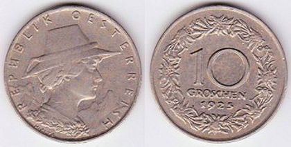 10 groschen, 1925, 959 - Europa