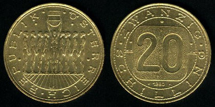 20 schilling, 1980, 582 - Europa