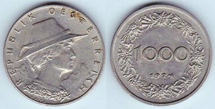 1000 kronen, 1924, 667 - Europa