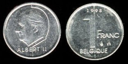 1 franc, 1994, Albert ii, 392