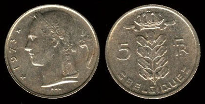 5 franci, Belgia, 1949