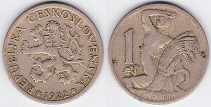 1 koruna, 1924, 613