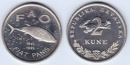 2 kune, 1995, FAO, 682
