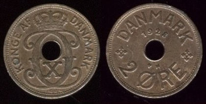 2 ore, Danemarca, 1936, 526