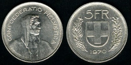 5 franci, 2010, William Tell, 750