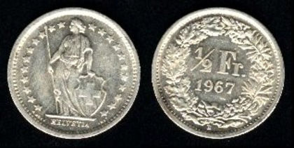 jum.franc, Elvetia, 1881, 57