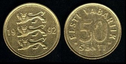 50 senti, Estonia, 1992,114