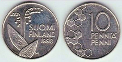 10 pennia, 1991, 844