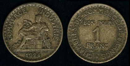 1 franc, Franta, 1921,188