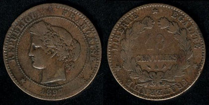 10 centimes, 1896, Ceres (Republica), 339