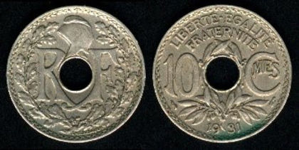 10 centimes, 1931, 326