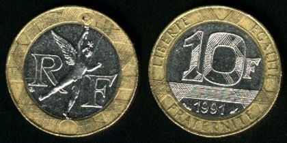 10 franci, 1989, 329
