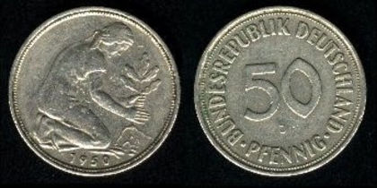 50 pfennig, 1969, 393, Germania Federala