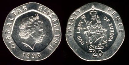 20 pence, Our Lady of Europa, 2003, 313