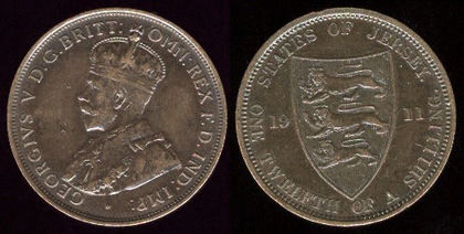 1-12 shilling, Jersey, George V, 1923, 227 - Europa