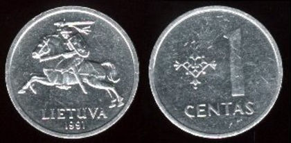 1 centas, 1991, 351 - Europa