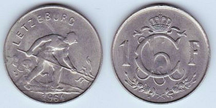 1 franc, 1960, Charlotte, 877