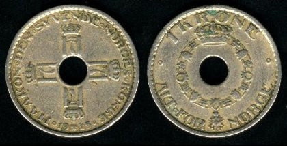 1 krone, 1951, Haakon VII, 586 - Europa
