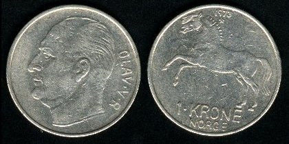 1 krone, 1972, Olav V, 539 - Europa
