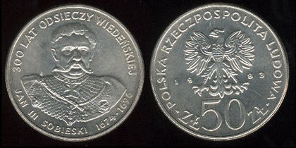 50 zlotych, 1983, Jan Sobieski, 684 - Europa