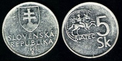5 korun, Slovacia, 1993, 131