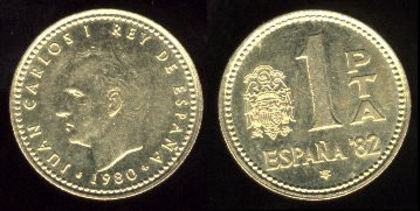 1 peseta, Spania, 1980 (82), Cupa Mondiala de Fotbal, 68