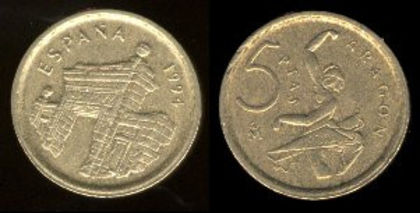 5 pesetas, 1994, 333