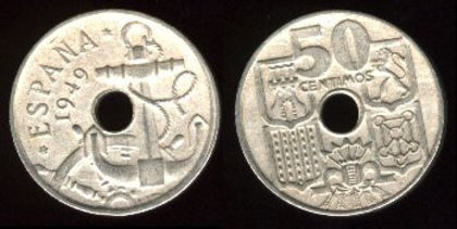 50 centimos, 1949. 656